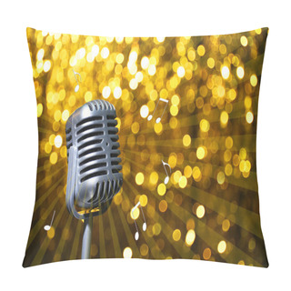 Personality  Silver Retro Microphone Pillow Covers
