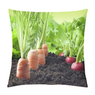 Personality  Vegetables Growing In Garden Pillow Covers