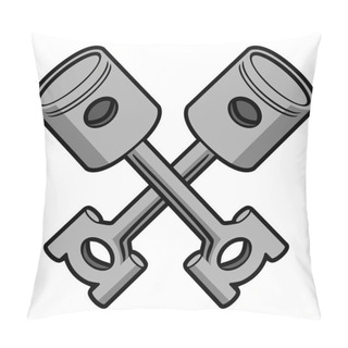 Personality  Crossed Pistons Vector Illustration Pillow Covers