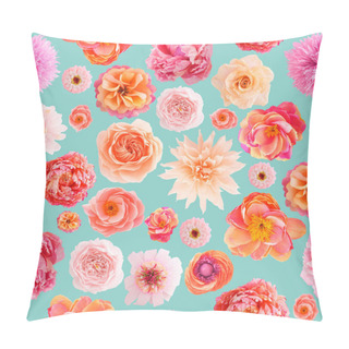 Personality  Crepe Paper Flower Seamless Pattern Pastel Colors Pillow Covers