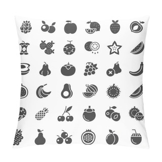 Personality  Vector Illustration Of Colored Fruit Pattern On Background Pillow Covers