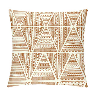 Personality  Vector Seamless Tribal Ethnic Background. Pillow Covers