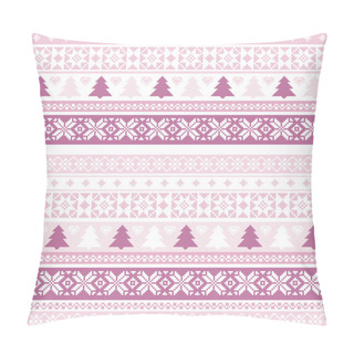 Personality  Christmas Pattern With Traditional Motifs Pillow Covers