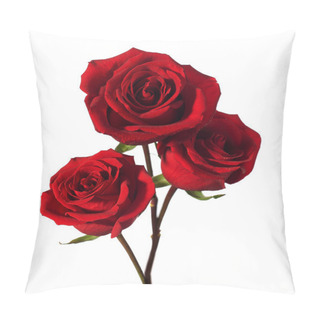 Personality  Three Dark Red Roses Pillow Covers