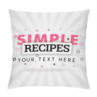 Personality  Pink Logo For Simple Recipes. For Recipe Websites, Food Blog, Today Recipes, Buy Food Mobile App, Free Recipes Book, Cheap Culinary Books, Cookbook Recipes Web, Best Recipe Websites, Dish Restaurant Pillow Covers
