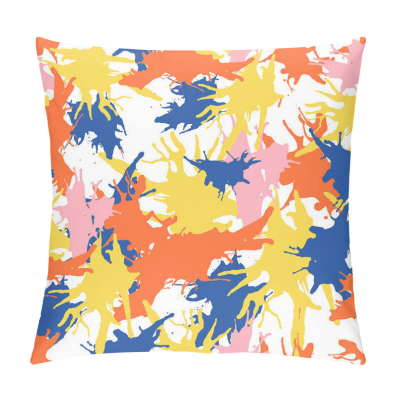 Personality  Bright summer seamless pattern with grunge brush splash.  pillow covers