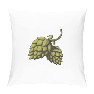 Personality  Branch Of Hops On A White Background Pillow Covers