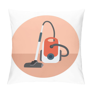 Personality  Vacuum Cleaner Colored Vector Icon Pillow Covers