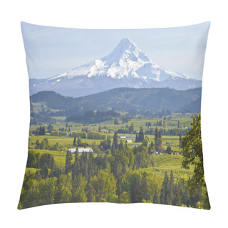 Personality  Mt. Hood And Hood River Valley. Pillow Covers