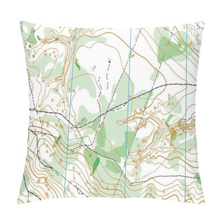 Personality  Topographic Vector Map Pillow Covers