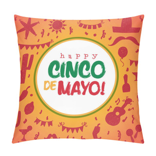 Personality  Happy Cinco De Mayo Card  Pillow Covers