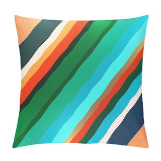 Personality  Bright Abstract Geometric Irregular Stripes. Overlapping Shapes. Suitable For Promotional Materials, Brochures, Banners. Vector Illustration Pillow Covers