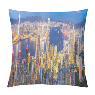 Personality  Hong Kong Skyline At Dusk Pillow Covers