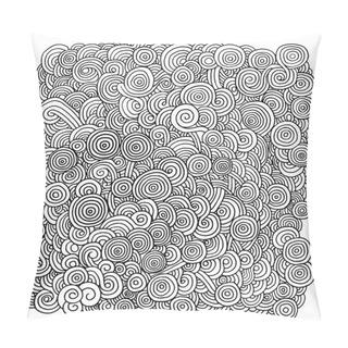Personality  Abstract Hand Drawn Black And White Circles  Background  Pillow Covers