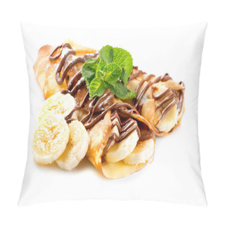 Personality  Crepes With Banana And Chocolate Pillow Covers
