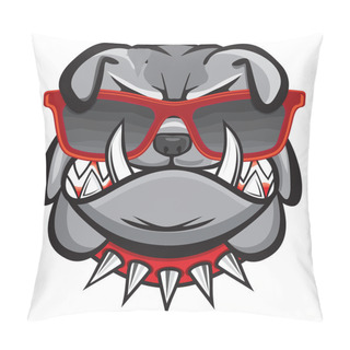 Personality  Dog With Retro Glasses Pillow Covers