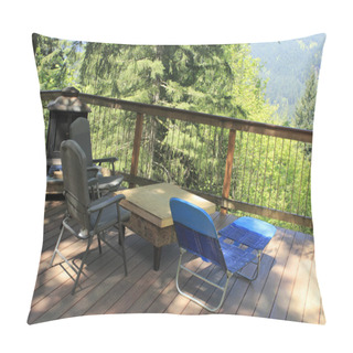 Personality  Lounge Chairs On A Deck Pillow Covers