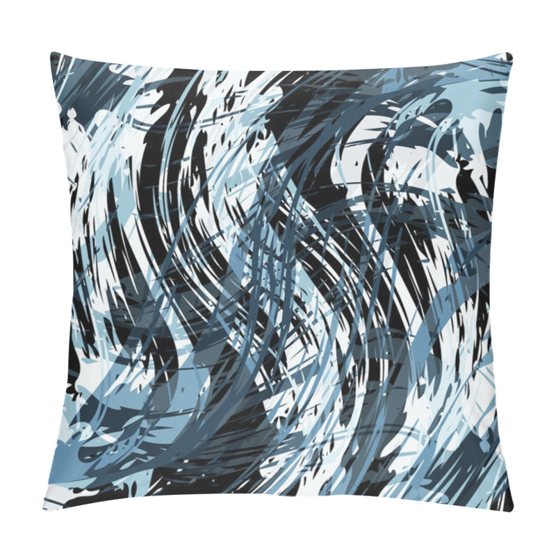 Personality  Beautiful abstract dark lines graffiti pattern vector illustration pillow covers