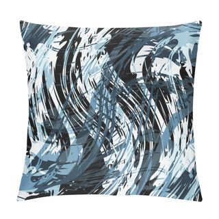 Personality  Beautiful Abstract Dark Lines Graffiti Pattern Vector Illustration Pillow Covers
