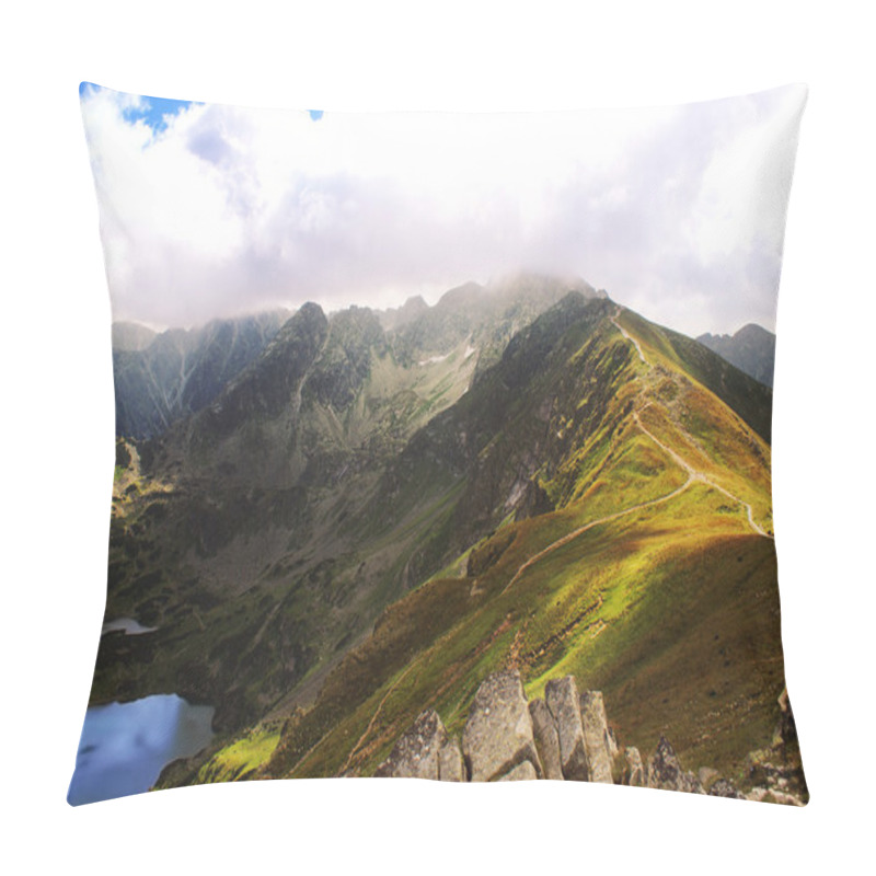 Personality  View to Liliowe, near Świnica, Tatra Mountains pillow covers