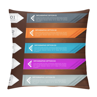 Personality  Banners With Numbers, Vector Illustration  Pillow Covers