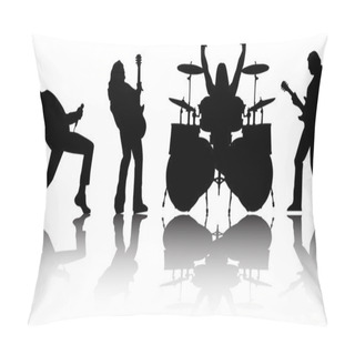 Personality  The Vector Musicans Silhouettes Set Pillow Covers