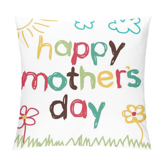 Personality  Hand Drawn Card For Mother's Day Pillow Covers