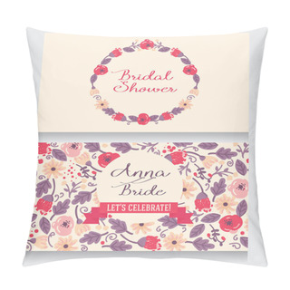 Personality  Bridal Shower Invitation Card Pillow Covers