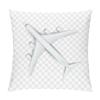 Personality  Abstract White Big Airplane On Transparent Back Pillow Covers