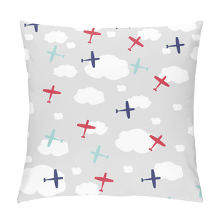 Personality Baby Boy Seamless Pattern With Planes Pillow Covers