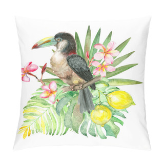 Personality  Tropical Watercolor Bouquet Pillow Covers