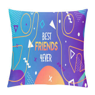 Personality  Best Friends Card Of Retro 90s Friend High Five Pillow Covers