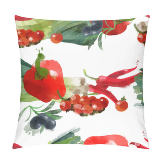 Personality  Watercolor Vegetables Pattern Pillow Covers
