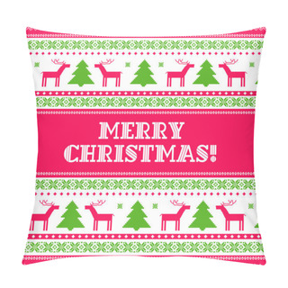 Personality  Christmas Card Template With Traditional Motifs Pillow Covers