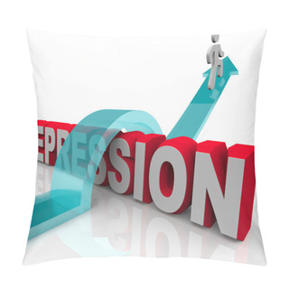 Personality  Depression - Jumping Over The Word Pillow Covers