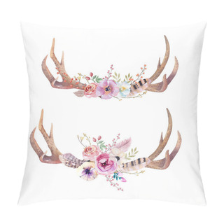 Personality   Bohemian Deer Horns Set Pillow Covers