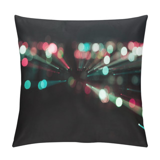 Personality  Black Night Background With Blurred Lights Pillow Covers