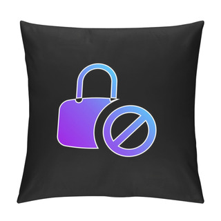 Personality  Blocked Blue Gradient Vector Icon Pillow Covers