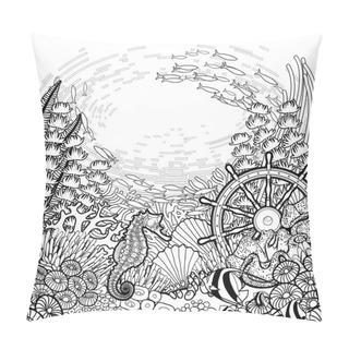 Personality  Graphic Coral Reef Design Pillow Covers