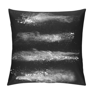 Personality  White Dust Collection On Black Background Pillow Covers