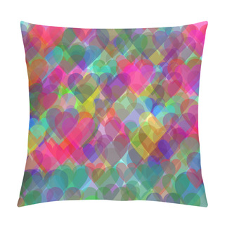 Personality Pastel Hearts Background Pillow Covers