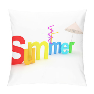 Personality  Word Summer With Colourful Letters Pillow Covers