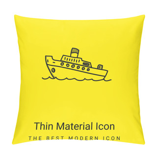 Personality  Boat Minimal Bright Yellow Material Icon Pillow Covers