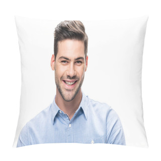 Personality  Handsome Smiling Man Pillow Covers