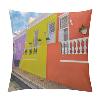 Personality  Perspective View Of Bo Kaap District, Cape Town, South Africa Pillow Covers