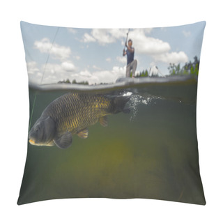Personality  Man Fishing On The Lake Pillow Covers