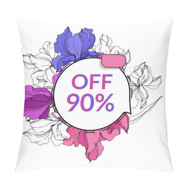 Personality  Vector Sale Tags Set. Discount Price Offer. Engraved Ink Art. Isolated Percent Sticker Illustration Element. Pillow Covers