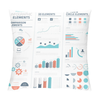 Personality  Infographic Business Vector Elements Collection Pillow Covers