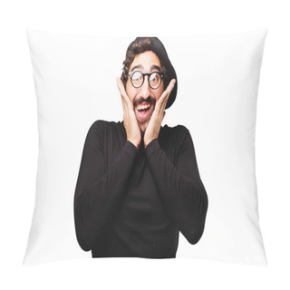 Personality  Young French Artist Surprised Pillow Covers