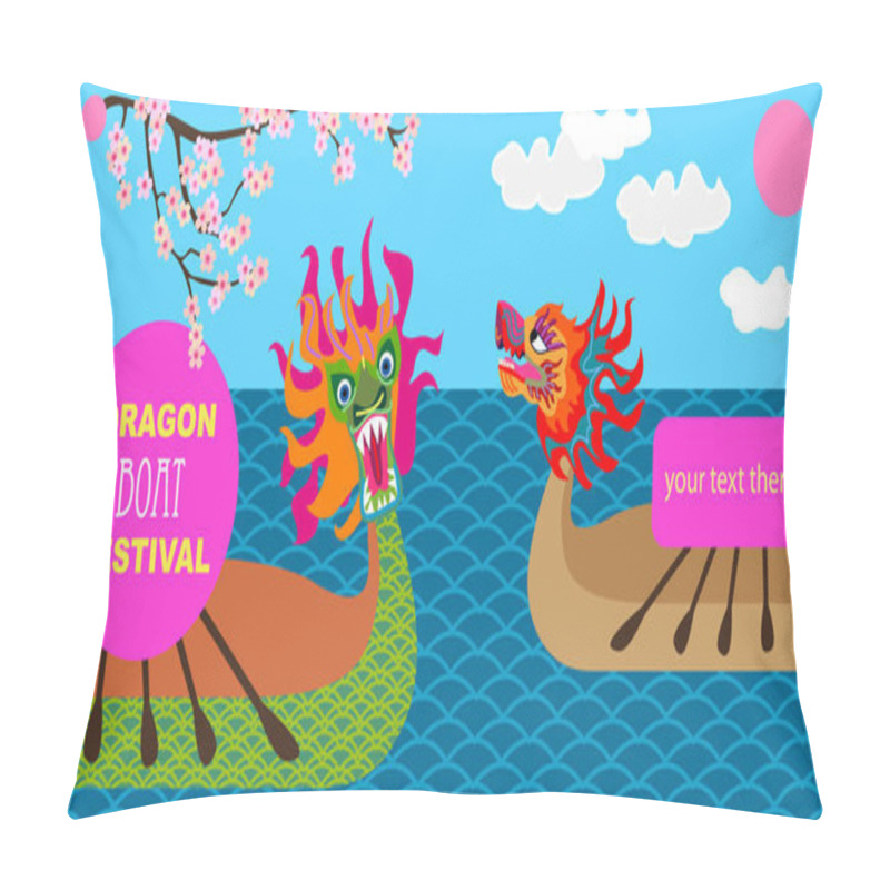 Personality  Happy Dragon Boat festival. Template for cards, banners, posters, covers.  pillow covers